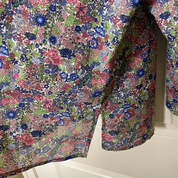 Drapers & Damons 3X Floral Pintuck Blouse Button Front Romantic Cottagecore - Picture 10 of 12